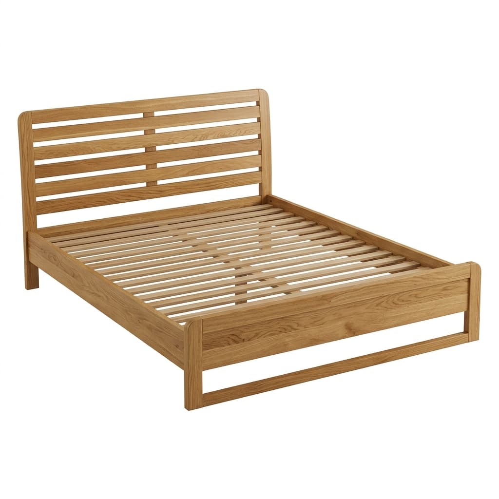 Arven Oak Bed Frame cutout