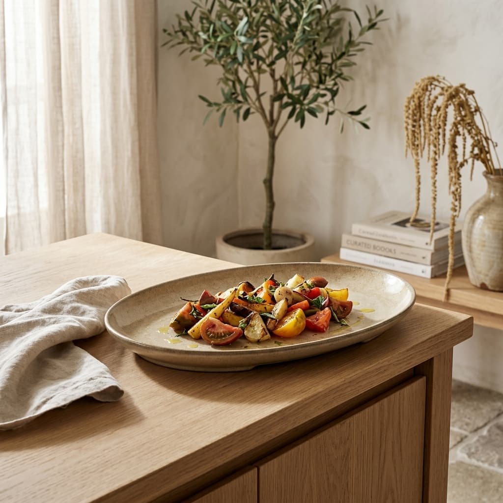 Elma Stoneware Oval Platter