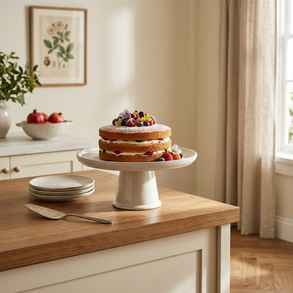 Elma Stoneware Cake Stand