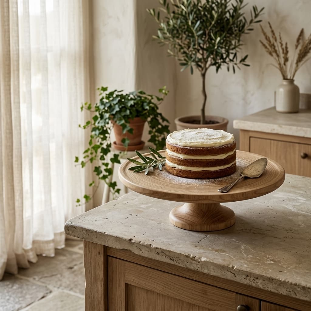 Arven Oak Cake Stand