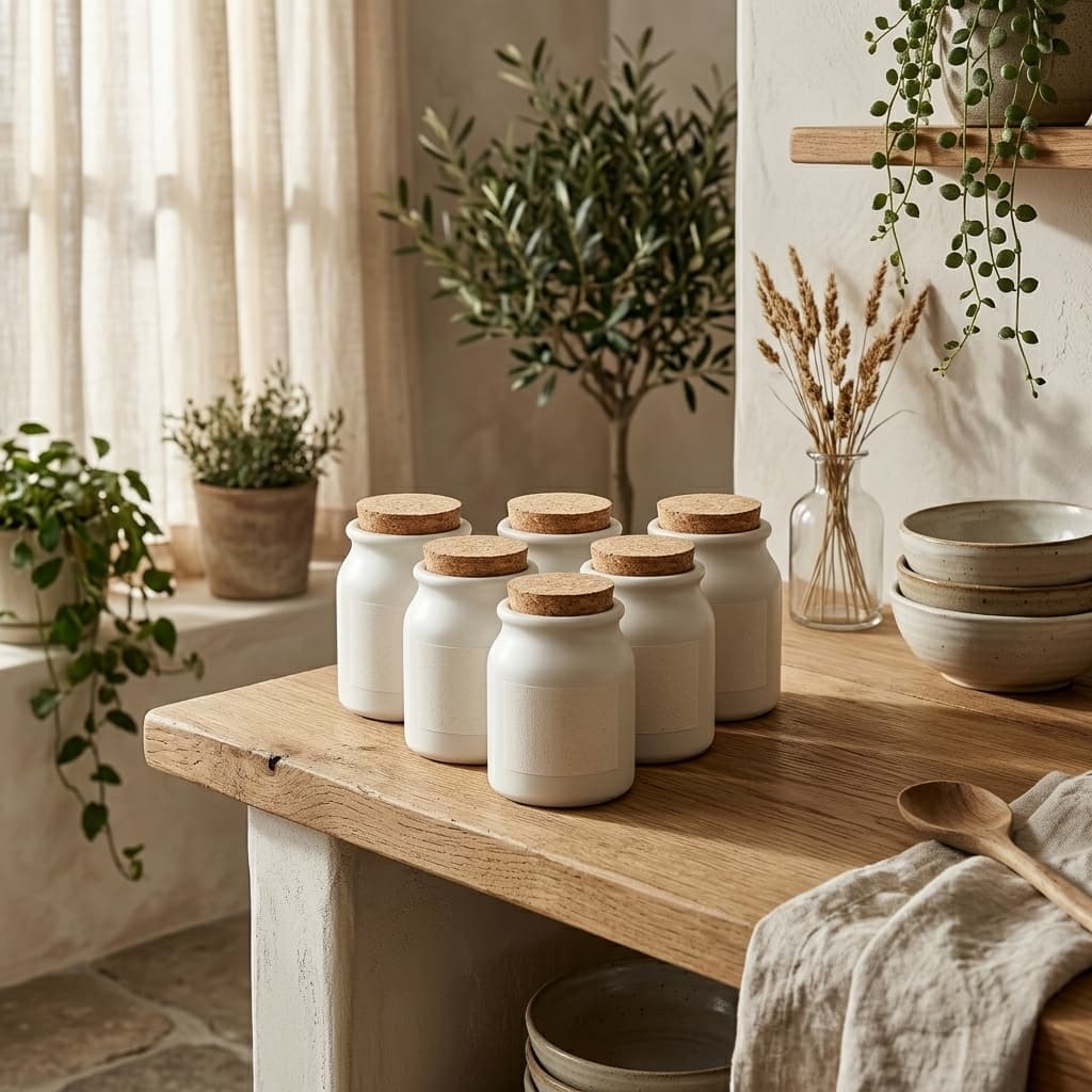 Elma Stoneware Spice Jar Set